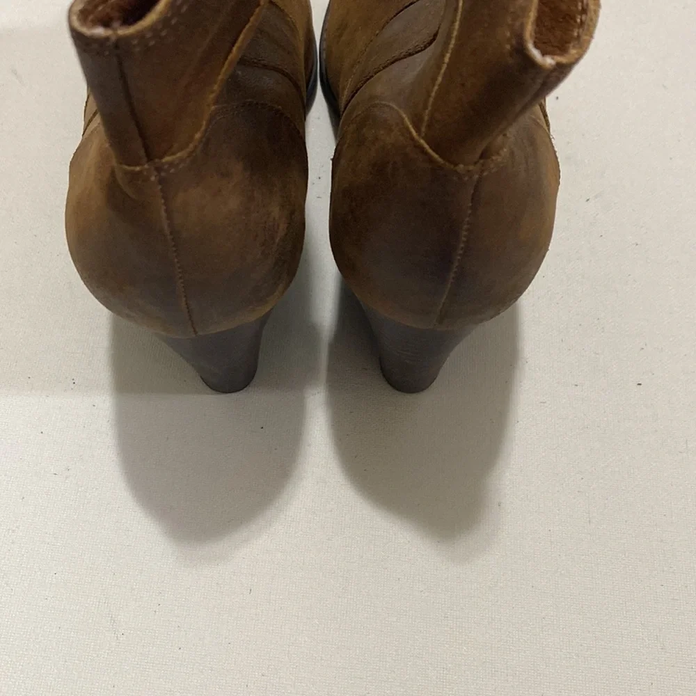 Me too ankle boots women Zola leather pull on 9M western festival rodeo Y2K boho